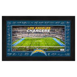 Highland Mint - Los Angeles Chargers 12" x 20" 2025 Signature Gridiron Panoramic Framed Photo - Multicolor