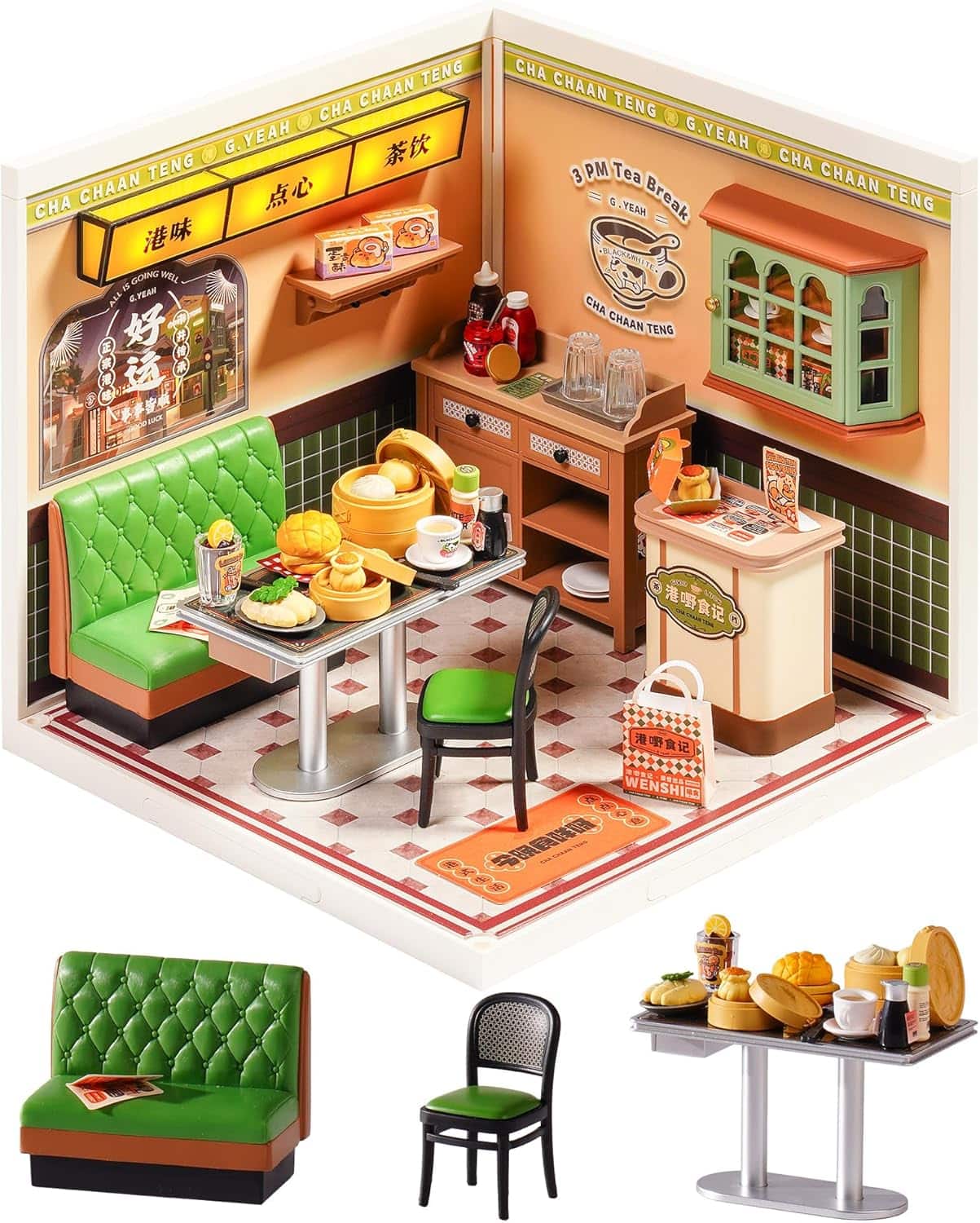 Robotime - Rolife Super Creator Series, DIY Mini Hong Kong Bites Cafe Dollhouse House Kit, Bulid for Action Collectible Figure - Brown price history on PriceWatchPro