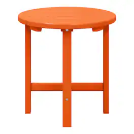 WestinTrends - Dylan Adirondack Round Outdoor Side Table - Orange
