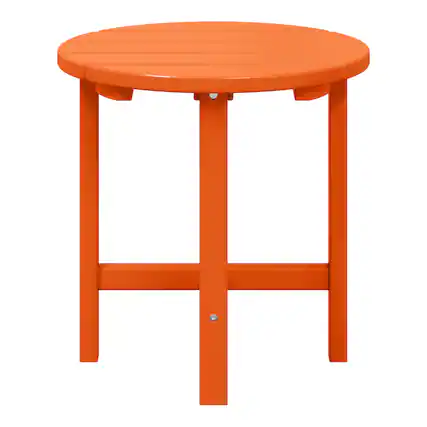 Front. WestinTrends - WestinTrends Dylan Adirondack Round Outdoor Side Table - Orange.