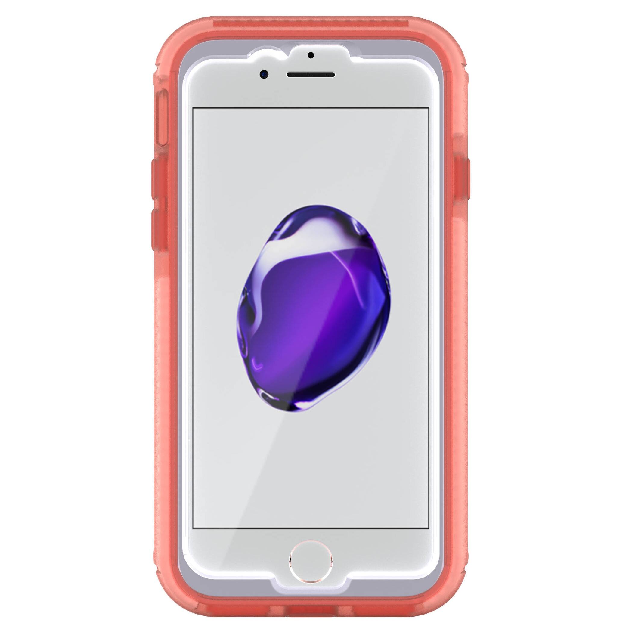 Left. Tech21 - Tech21 EVO Tactical Extreme Case & Holster for Apple iPhone SE/8/7/6, Rugged Drop Protection - Rose - Rose.