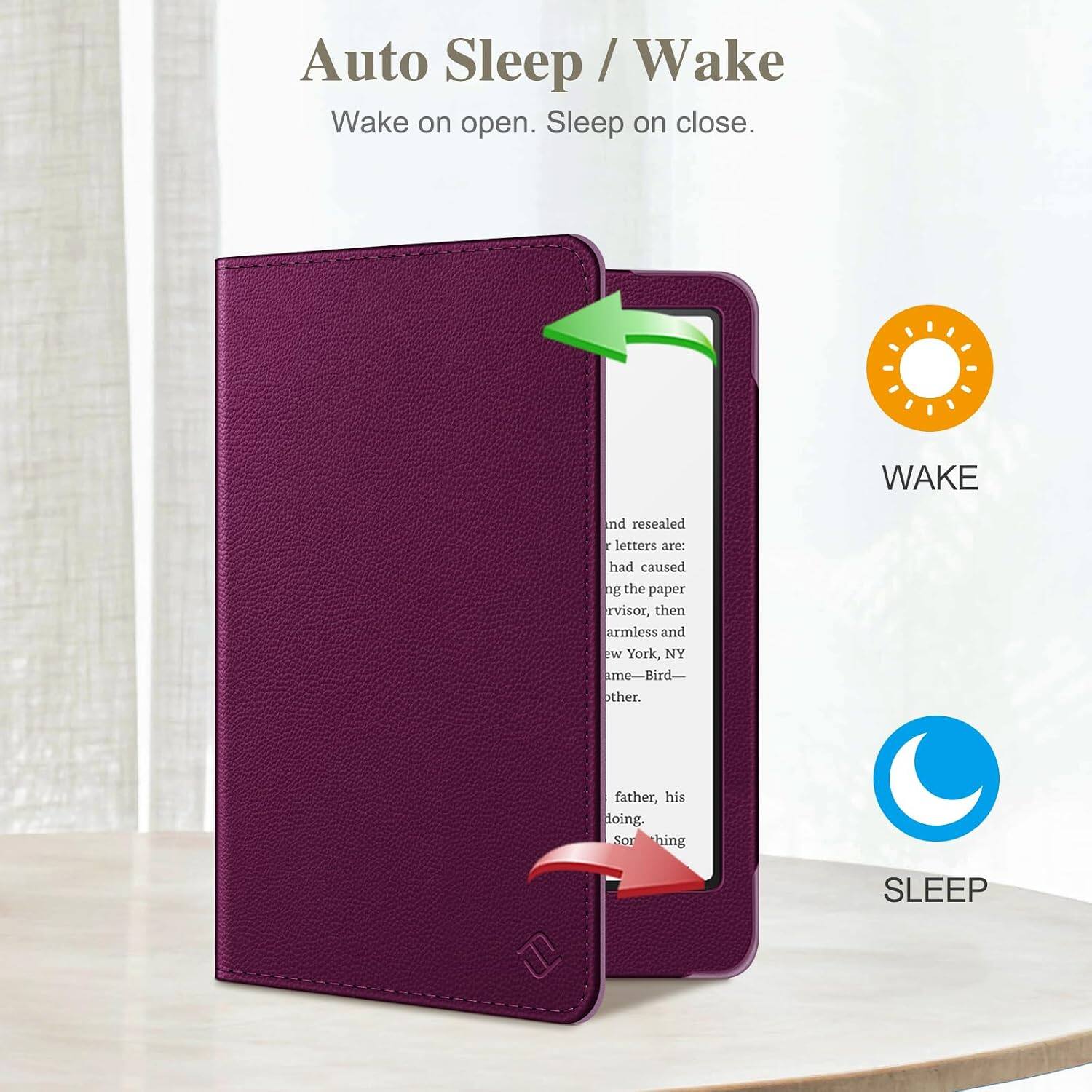 Auto Sleep/Wake  
Wake on open. Sleep on close.

WAKE

and resealed  
letters are:  
had caused  
ng the paper  
rvisor, then  
armless and  
ew York, NY  
ame-Bird—  
other.

father, his  
doing.  
Sor

SLEEP