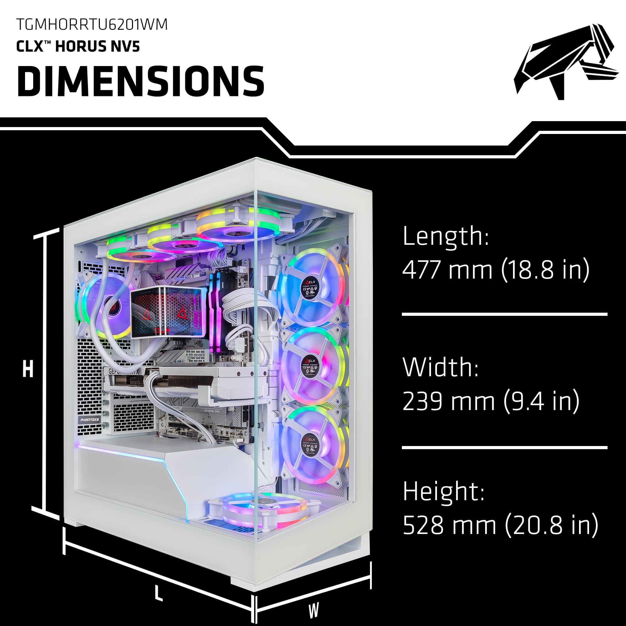 CLX Horus Gaming Computer Intel Core Ultra 9 285K 32GB DDR5
