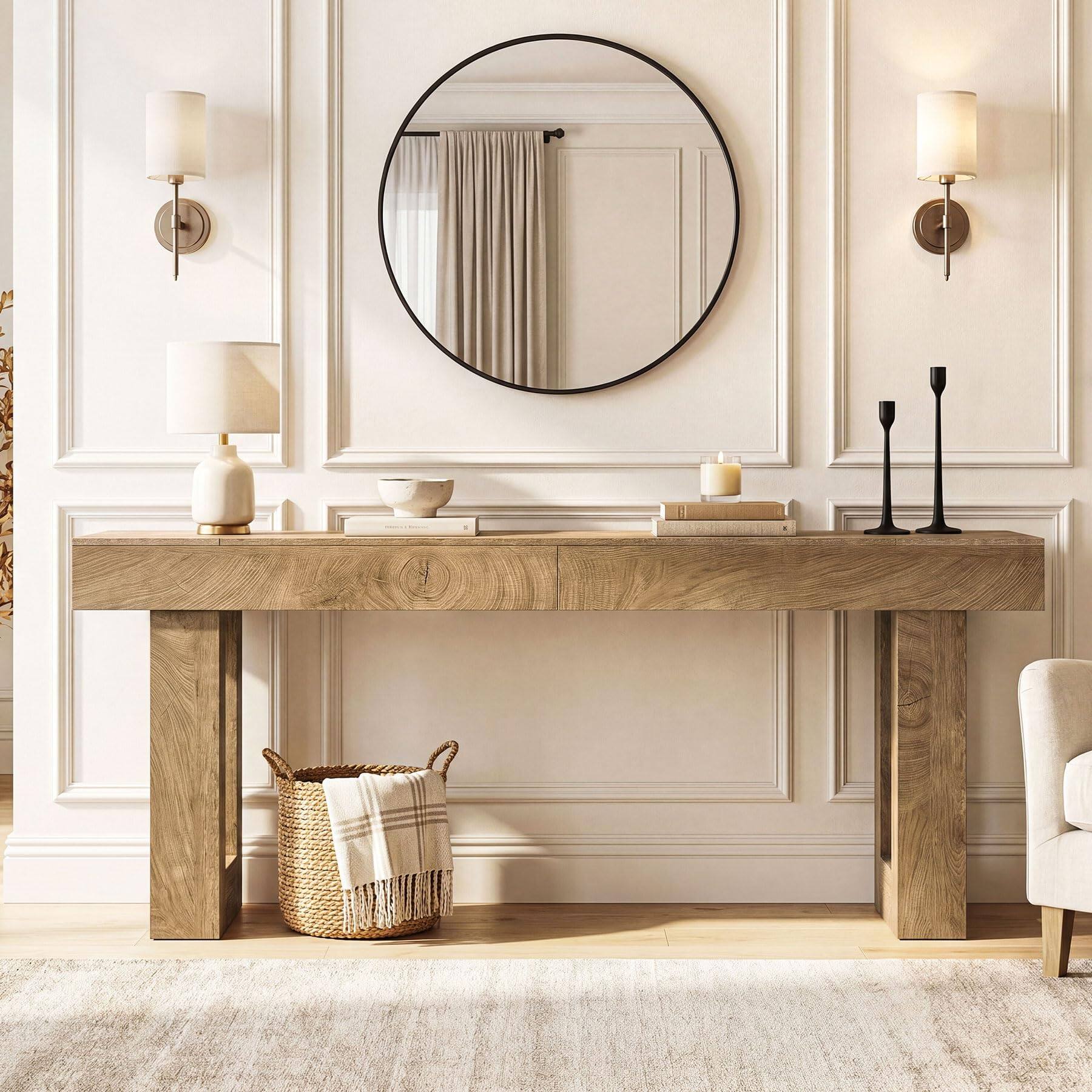 Alt View 1. Tribesigns - 78.74-Inch Extra Long Console Table - Natural (78.74").