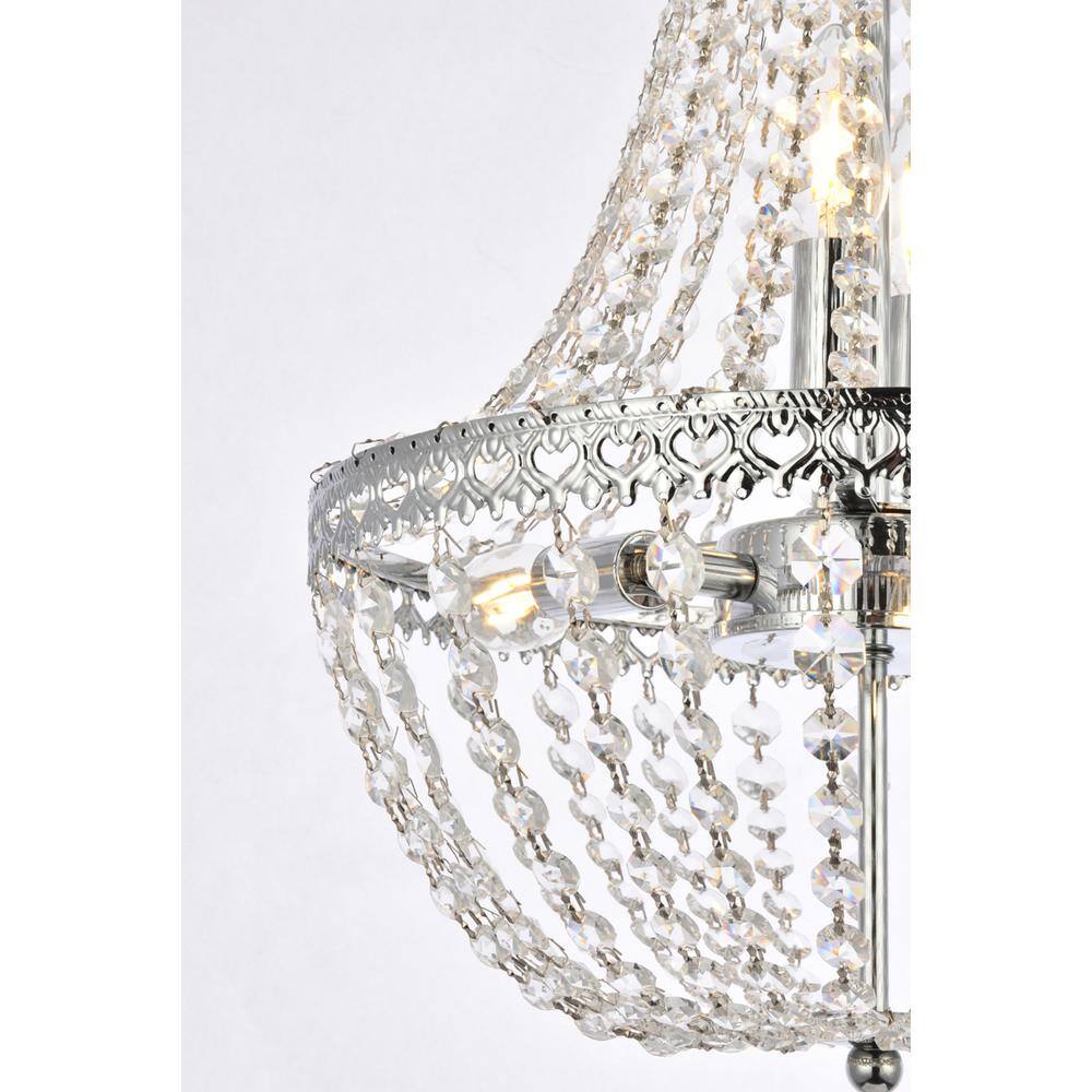 Alt View 2. Elegant Lighting - Valeria 14 inch pendant in chrome - Chrome.