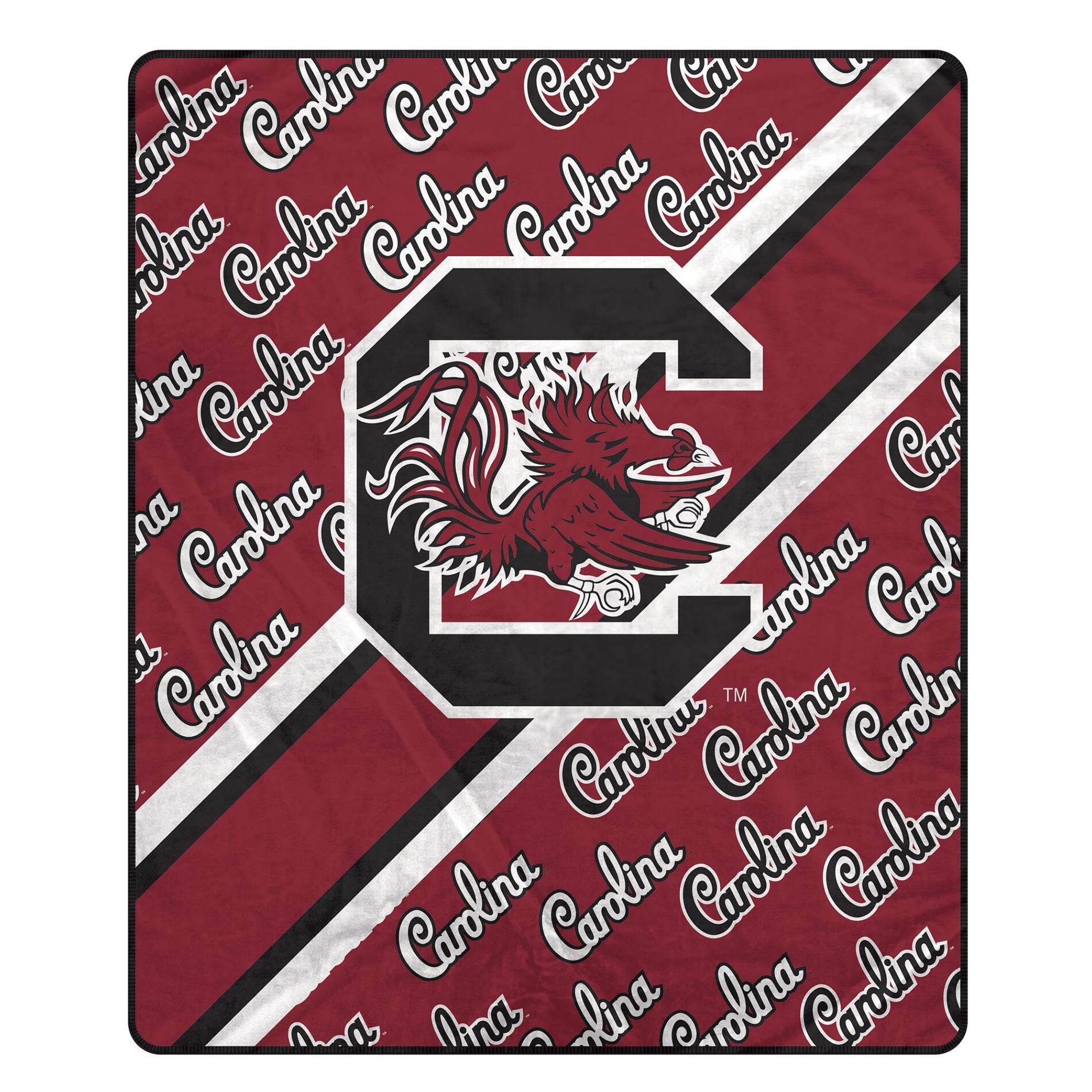 Pegasus - South Carolina Gamecocks 60" x 70" Diagonal Lined Wordmark Ultra Soft Blanket - Multicolor