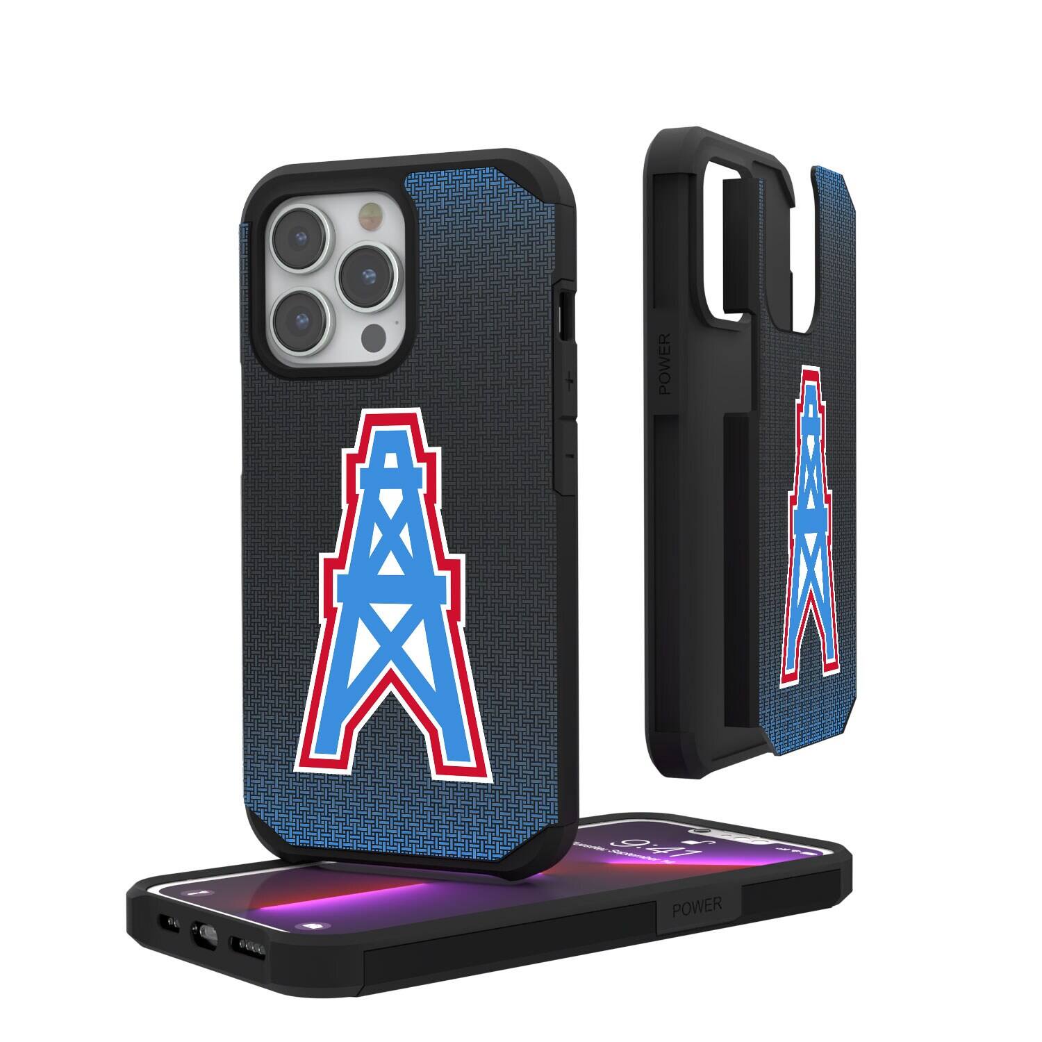 Keyscaper - Houston Oilers Linen Logo iPhone Rugged Case - 15 Pro - Black price history on PriceWatchPro