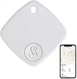 Cluzine - Mini GPS Global Pet Tracking Tag Smart Anti-Lost Waterproof Real-Time Locator Compatible with Apple - White