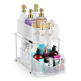 Sorbus - Sorbus® 2 Tier Organizer Baskets with Mesh Sliding Drawers Ideal Cabinet, Countertop, Pantry, Under the Sink