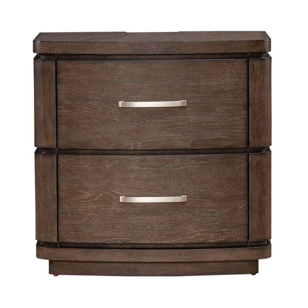Back. Liberty Furniture Industries - Drawer Nightstand with Charging Station - A/C, USB, USB-C - Satin Espresso Oak - Satin Espresso.