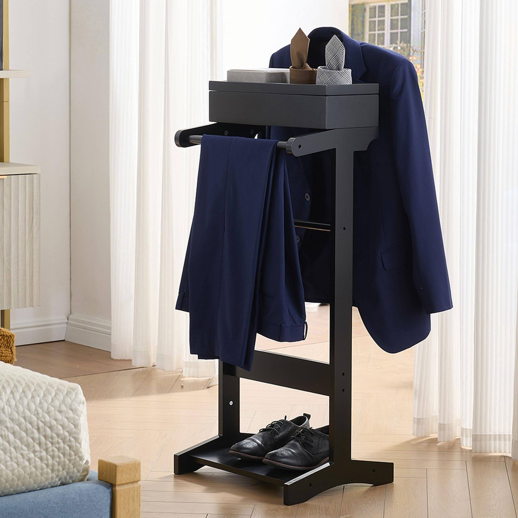 Kings Brand Furniture - Mavy Valet Stand - Black