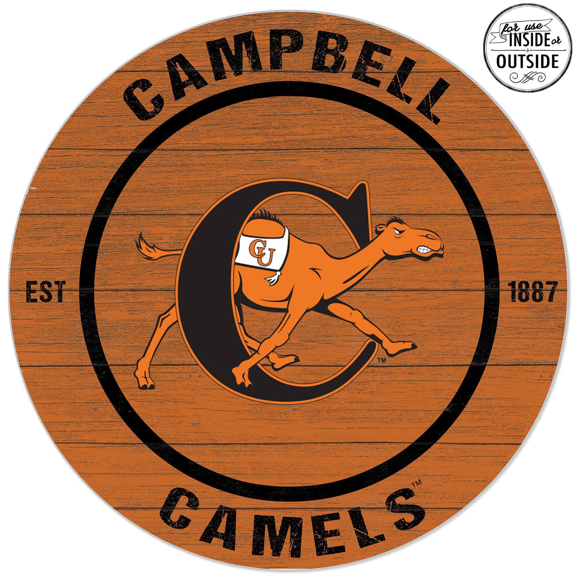 Campbell Fighting Camels 20'' x 20'' Indoor/Outdoor Team Color Circle Sign
