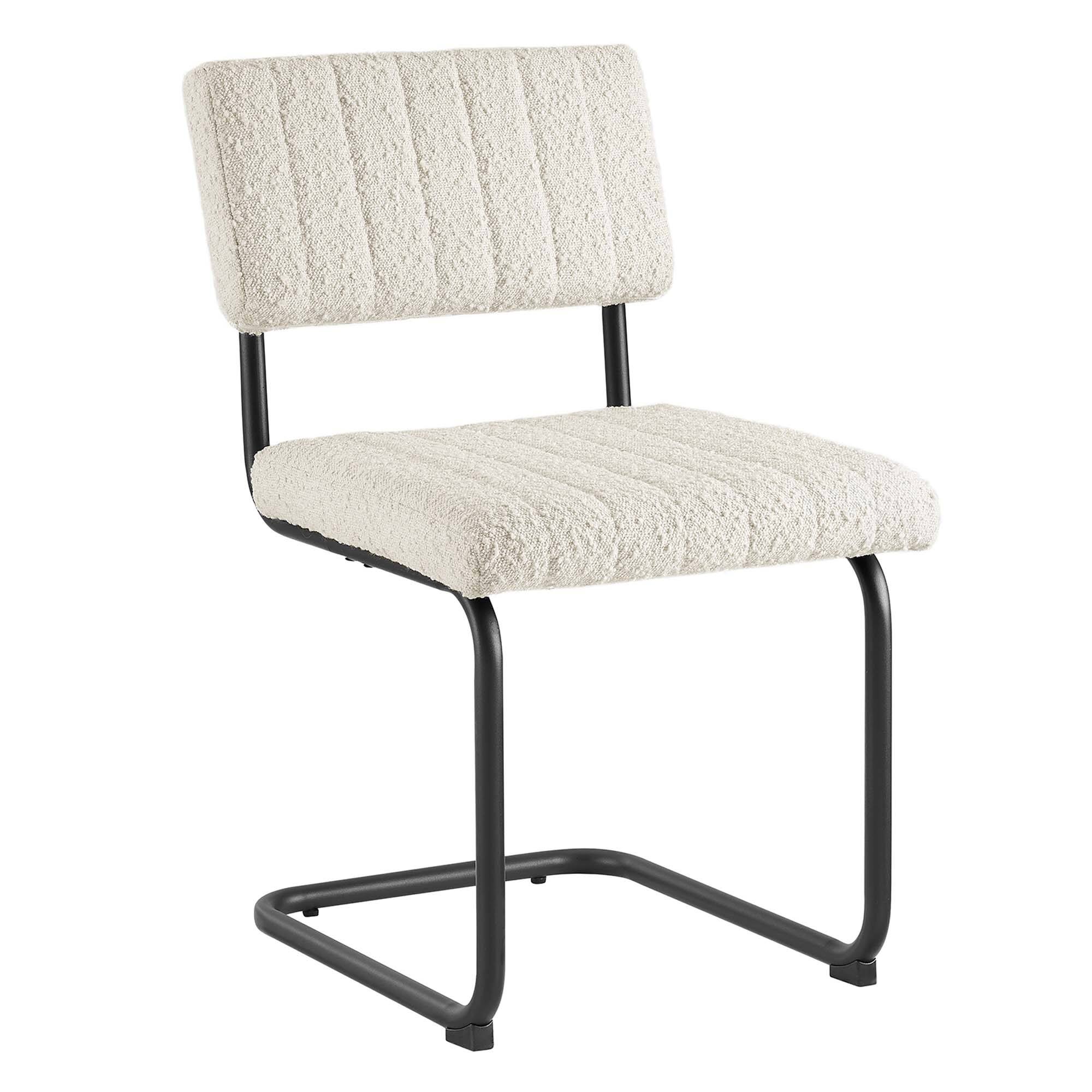 Alt View 2. Modway - Parity Boucle Dining Side Chairs Set of 2 by Modway - Black Ivory.