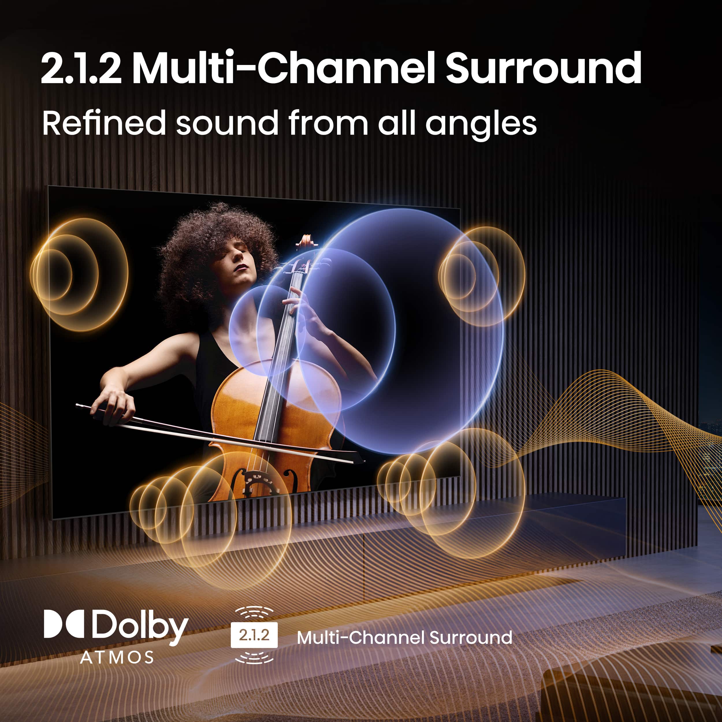 2.1.2 Multi-Channel Surround Refined sound from all angles Dolby ATMOS