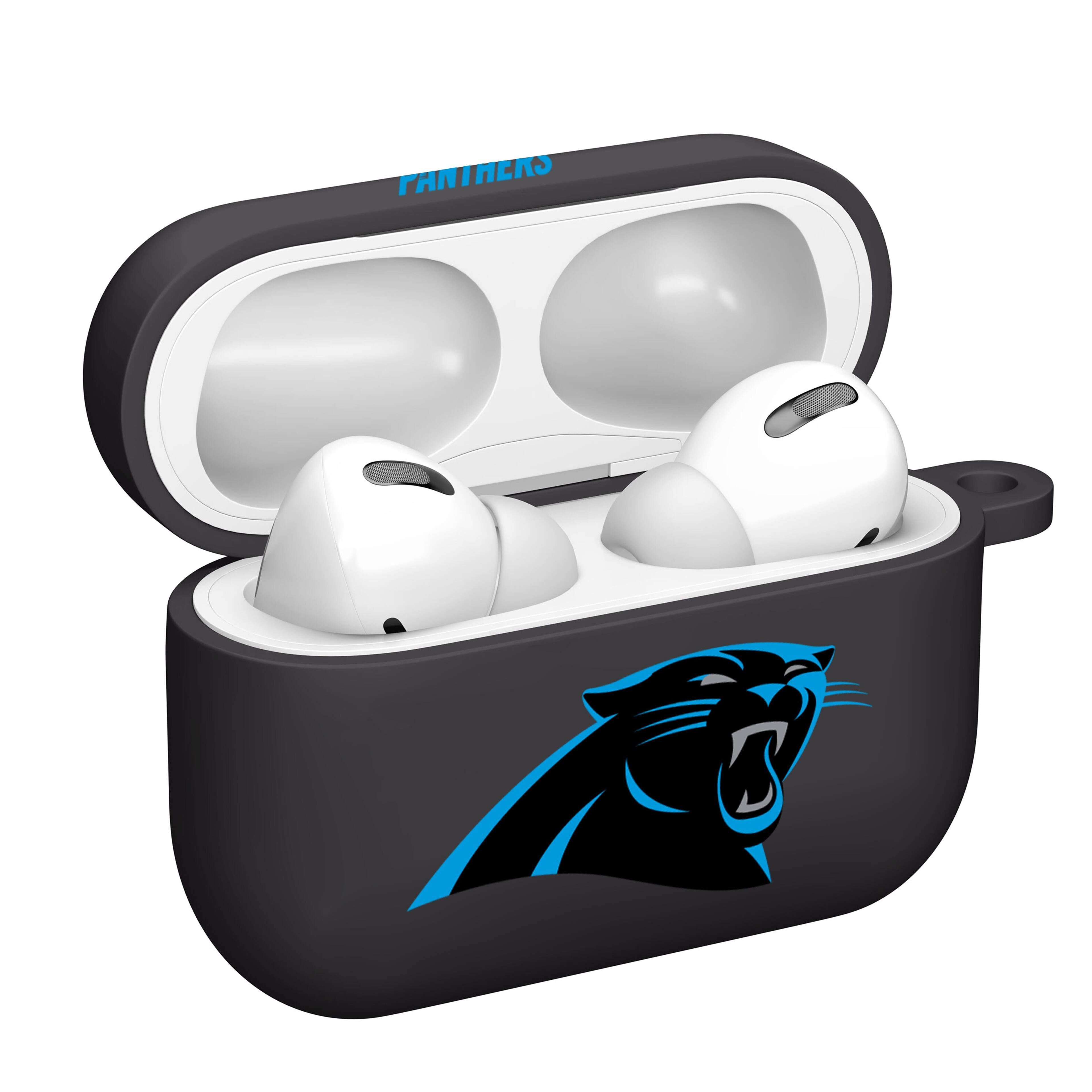 Alt View 1. Artinian - Carolina Panthers AirPods Pro Silicone Case Cover - Black.
