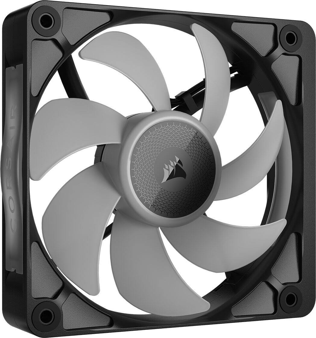 Alt View 1. CORSAIR - iCUE LINK RX120 II RGB 120mm PWM Fans – Optimized for quiet operation – Up to 2,100 RPM – 8 RGB LEDs per fan - Black.