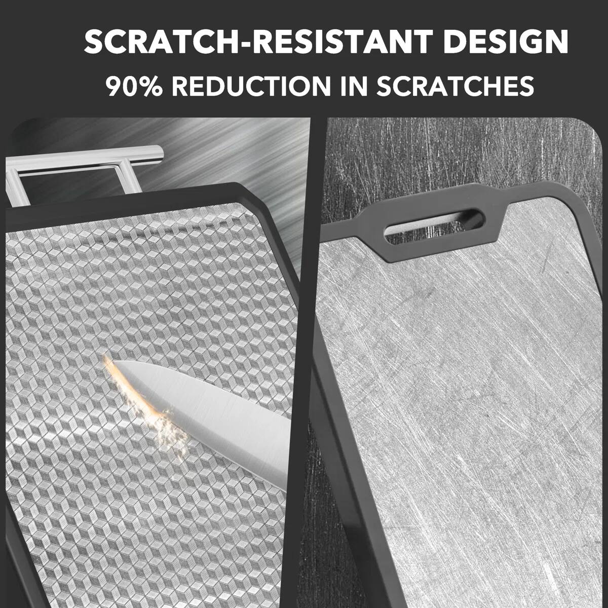 SCRATCH-RESISTANT DESIGN  
90% REDUCTION IN SCRATCHES