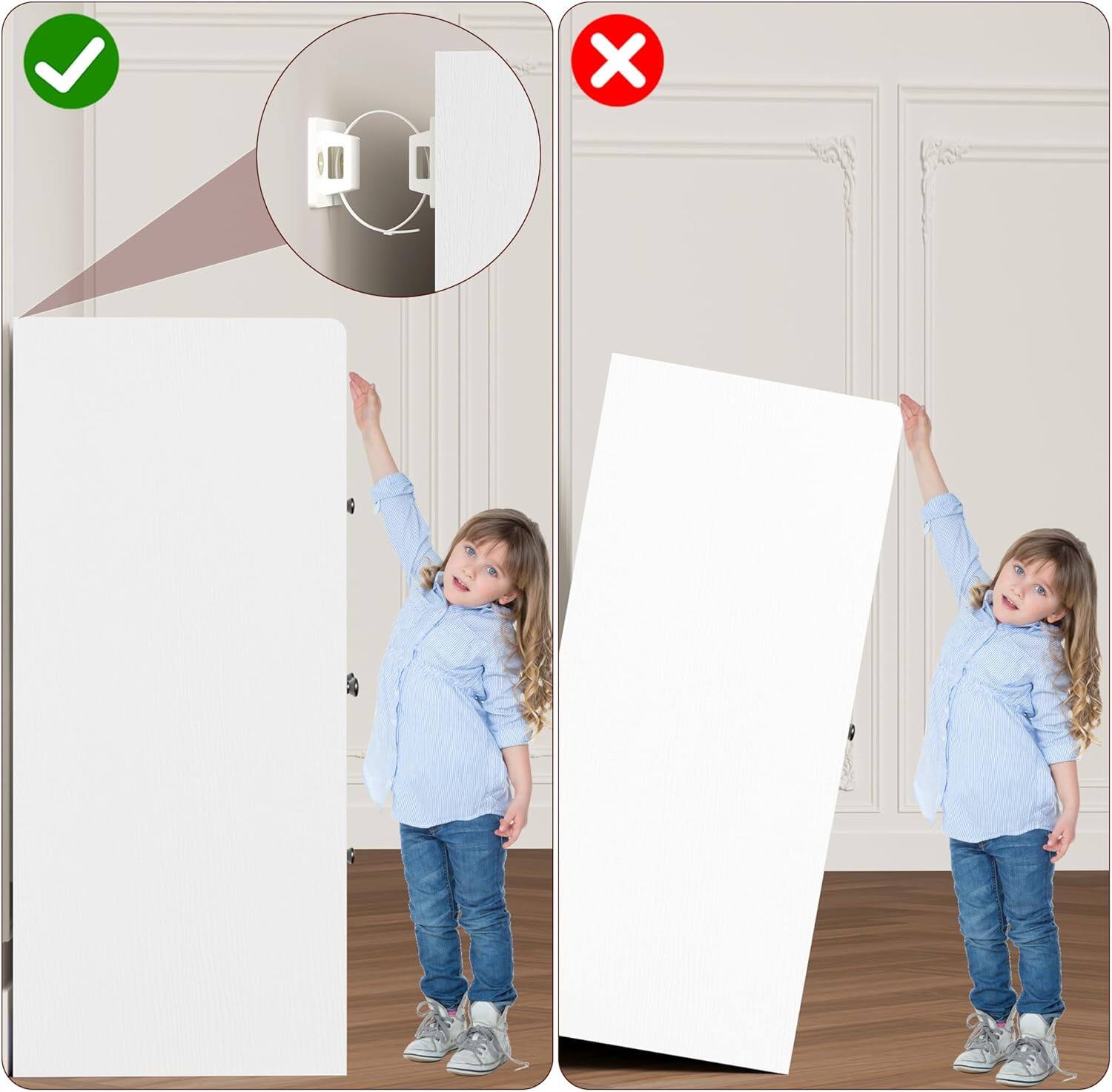 Alt View 1. Acekool - White Buffet Cabinet, 43" Modern Sideboard with Guardrail, Adjustable Shelves & 3 Drawers for Kitchen, Dining Room - White.