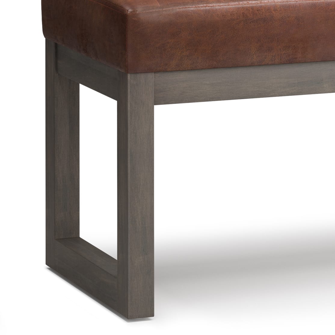 Alt View 12. Simpli Home - Casey Ottoman Bench - Distressed Saddle Brown.