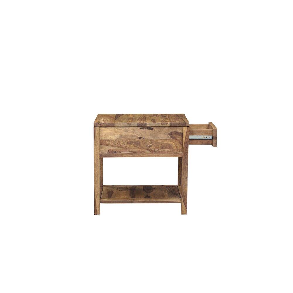 Alt View 3. Porter Designs - Porter Designs Urban Solid Sheesham Wood End Table, Natural - Brown.
