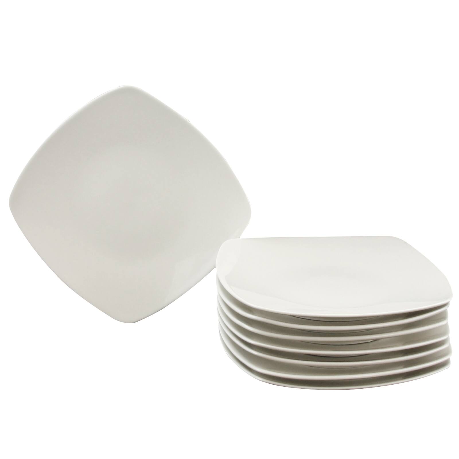 Alt View 4. Gibson - Gibson Simplicity Buffetware 8 Piece Dessert Plate - White.