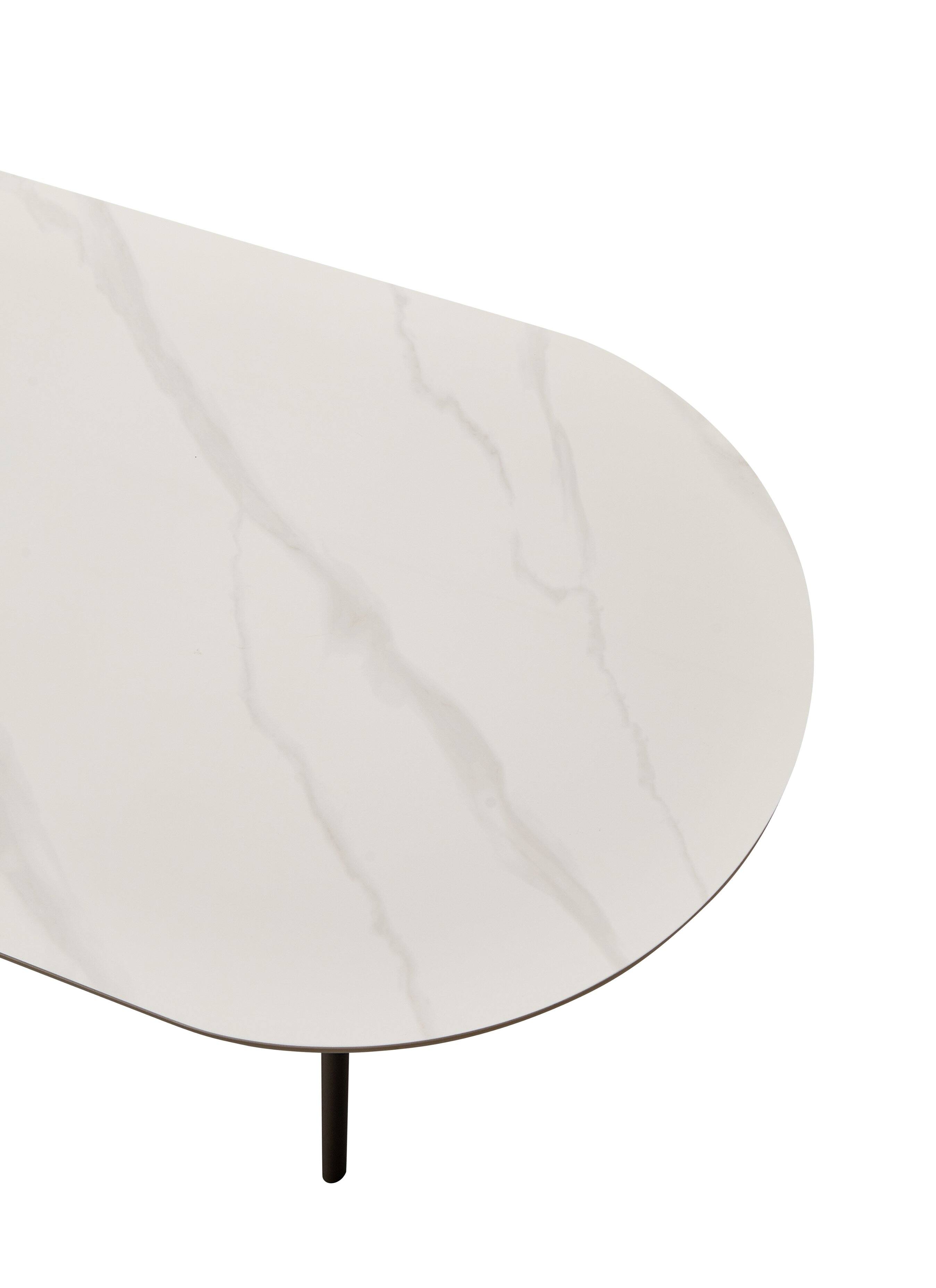 Alt View 9. Tiramisubest - Contemporary Coffee Table,Sintered Stone Surface with White Ceramic Finish,Double Layer,MDF Base Matte Dark Grey Shelf - White+gray.