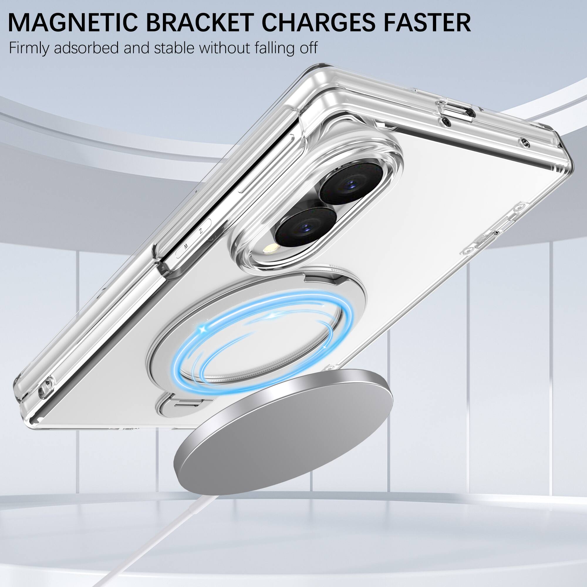 MAGNETIC BRACKET CHARGES FASTER  
Firmly adsorbed and stable without falling off