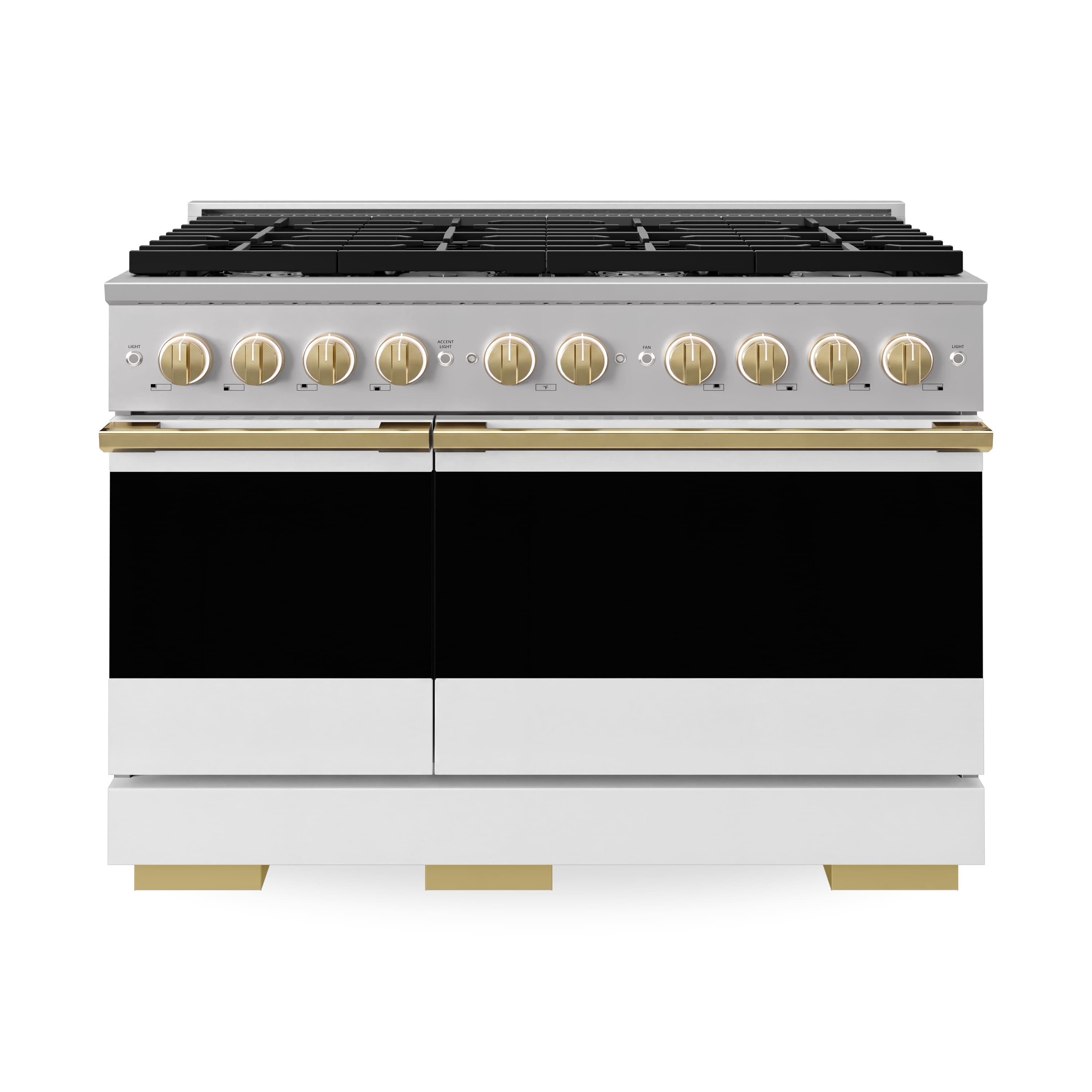 ZLINE - Autograph 48 in. 6.7 cu. ft. Marino Freestanding Gas Range with 8 Burners with White Black Doors and Gold Accents - White Matte price history on PriceWatchPro