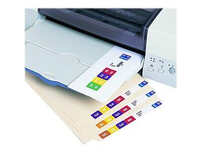 Alt View 1. Smead - Smartstrip ColorBar WaterGuard Inkjet File Folder Labels, 1 1/2" x 7 1/2", 250/Pack - White.