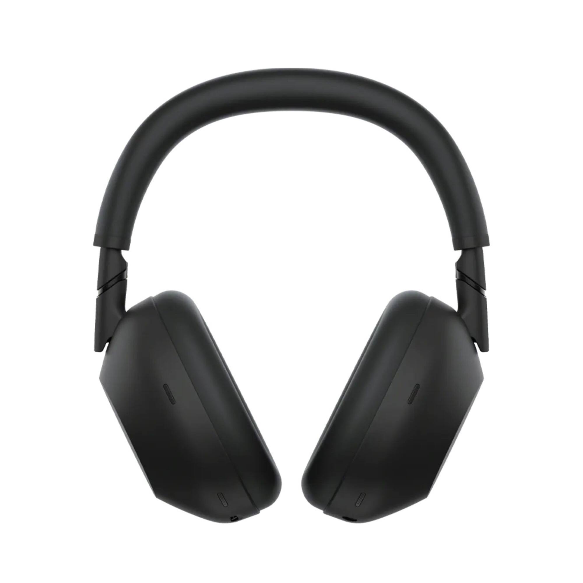 Left. Sony - Sony WH-1000XM6 Noise-Canceling Headphones (Black) Audio Transmitter - Black.