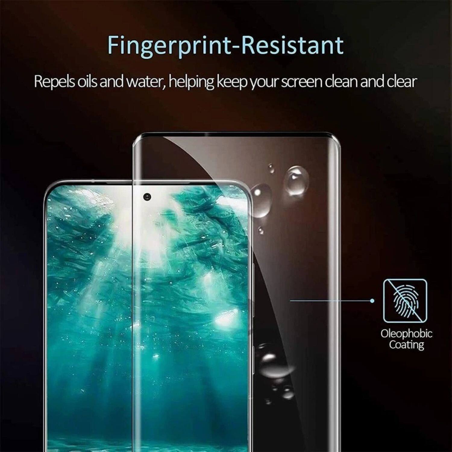 Fingerprint-Resistant  
Repels oils and water, helping keep your screen clean and clear  

Oleophobic Coating