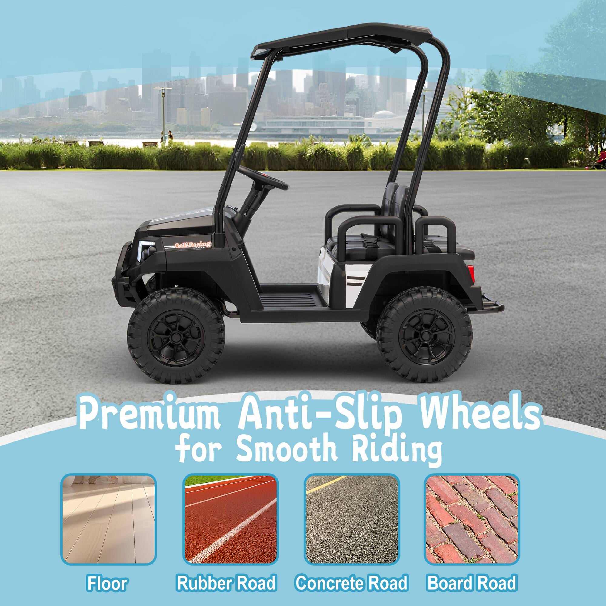 Premium Anti-Slip Wheels for Smooth Riding

- Floor
- Rubber Road
- Concrete Road
- Board Road