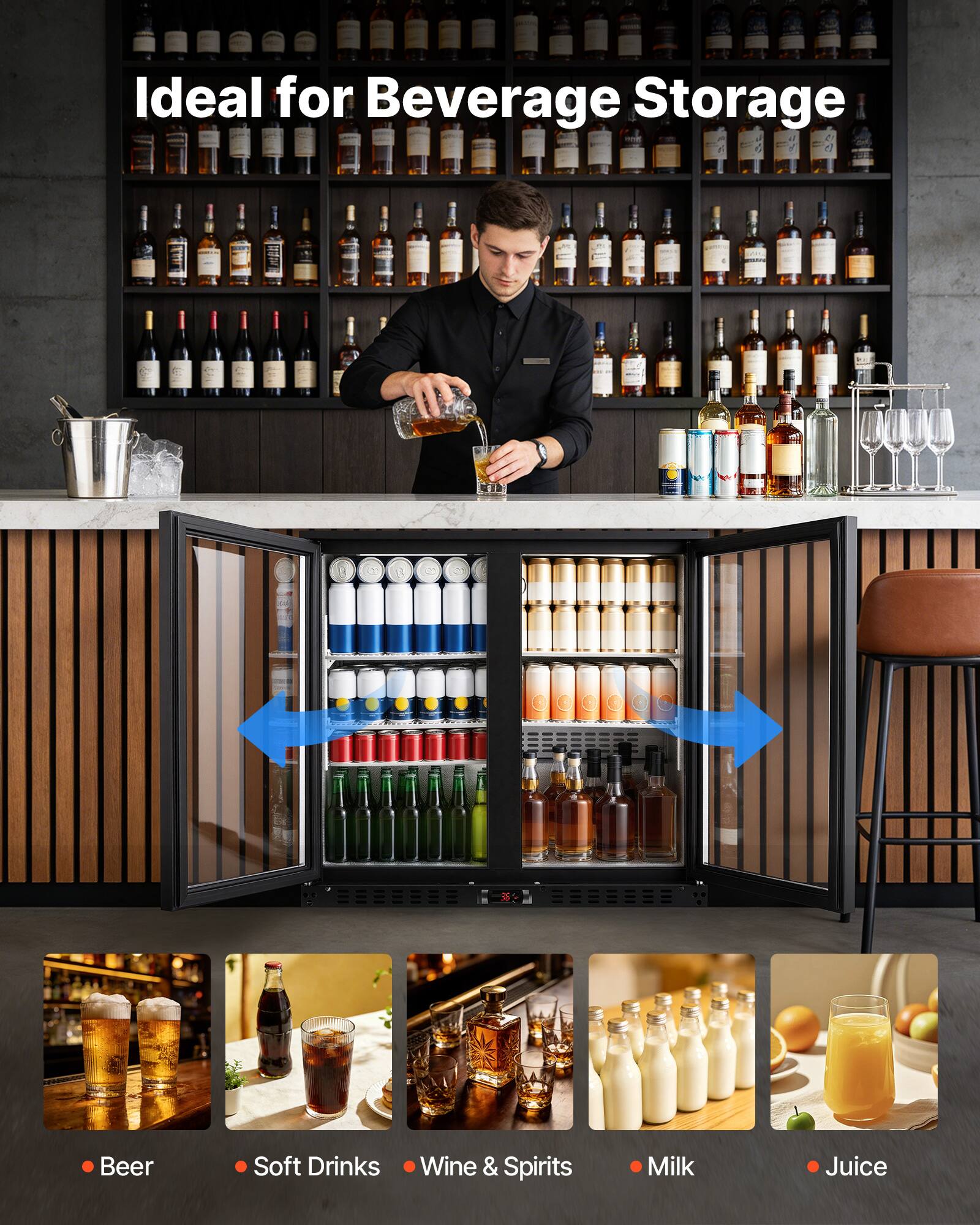 Ideal for Beverage Storage

- Beer
- Soft Drinks
- Wine & Spirits
- Milk
- Juice