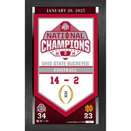 Highland Mint - Ohio State Buckeyes College Football Playoff 2024 National Champions Matchup Banner Frame - Multicolor