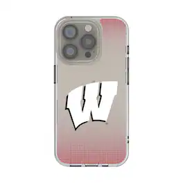 Keyscaper - NCAA - Wisconsin Badgers Linen Logo iPhone Clear Case - 15 - Multicolor