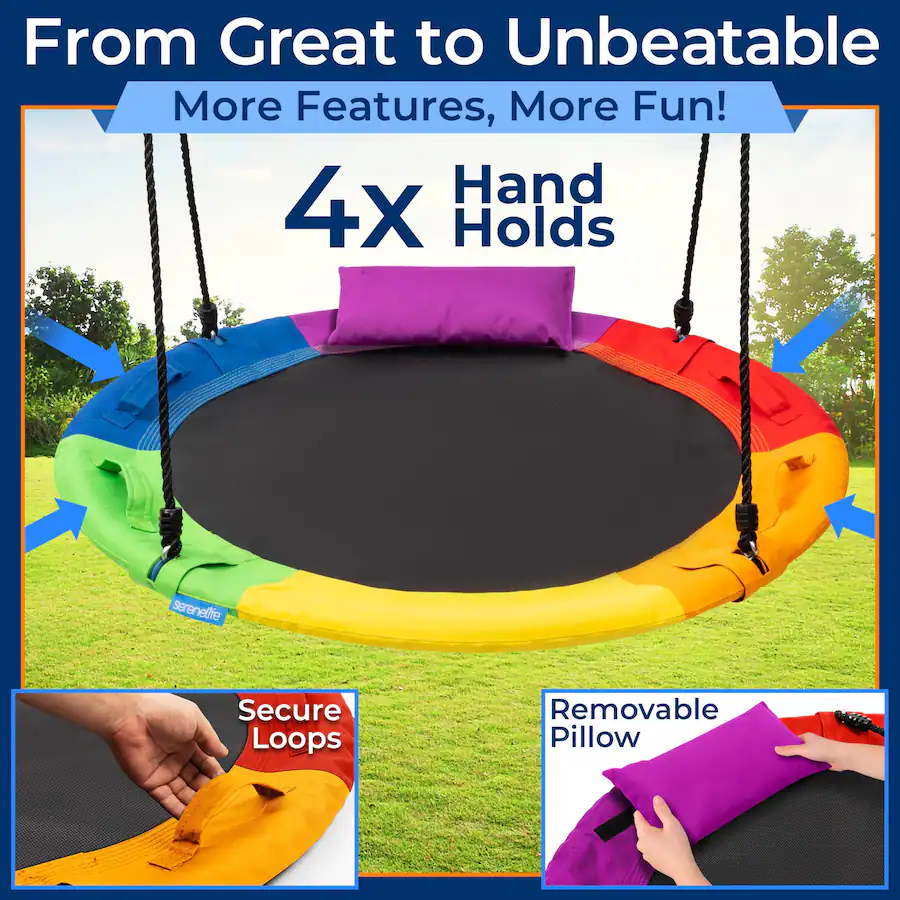 Removable Loop From Great to Unbeatable More Features, More Fun! 4X Hand Holds Secure ...