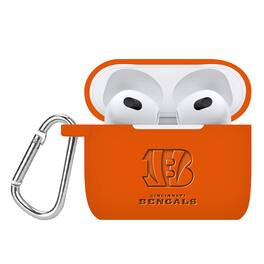 Artinian - Cincinnati Bengals Debossed Silicone AirPods Gen Three Case Cover - Multicolor