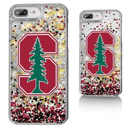 Keyscaper - NCAA - Stanford Cardinal iPhone Glitter Confetti Design Case - 13 - Multicolor