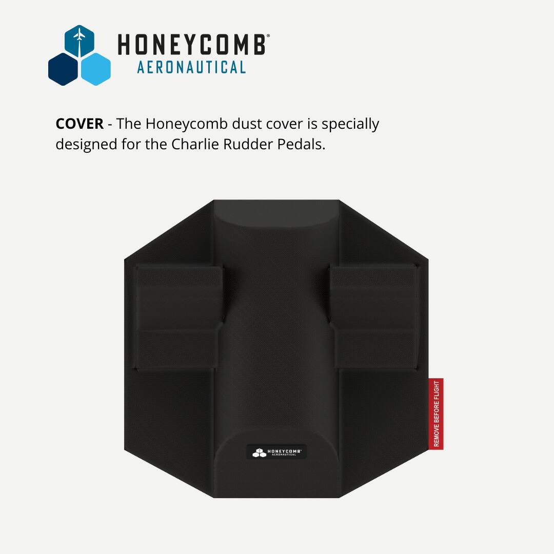 HONEYCOMB AERONAUTICAL COVER - The Honeycomb dust cover is specially designed for the Charlie Rudder Pedals. REMOVE BEFORE FLIGHT