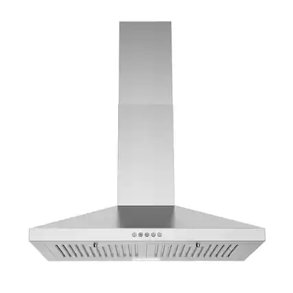 Front. Streamline - 30 in. Galvani Ducted Wall Mount 220 CFM Range Hood, Baffle Filters, Electronic Button Control, LED Light - Brushed Stainless Steel.