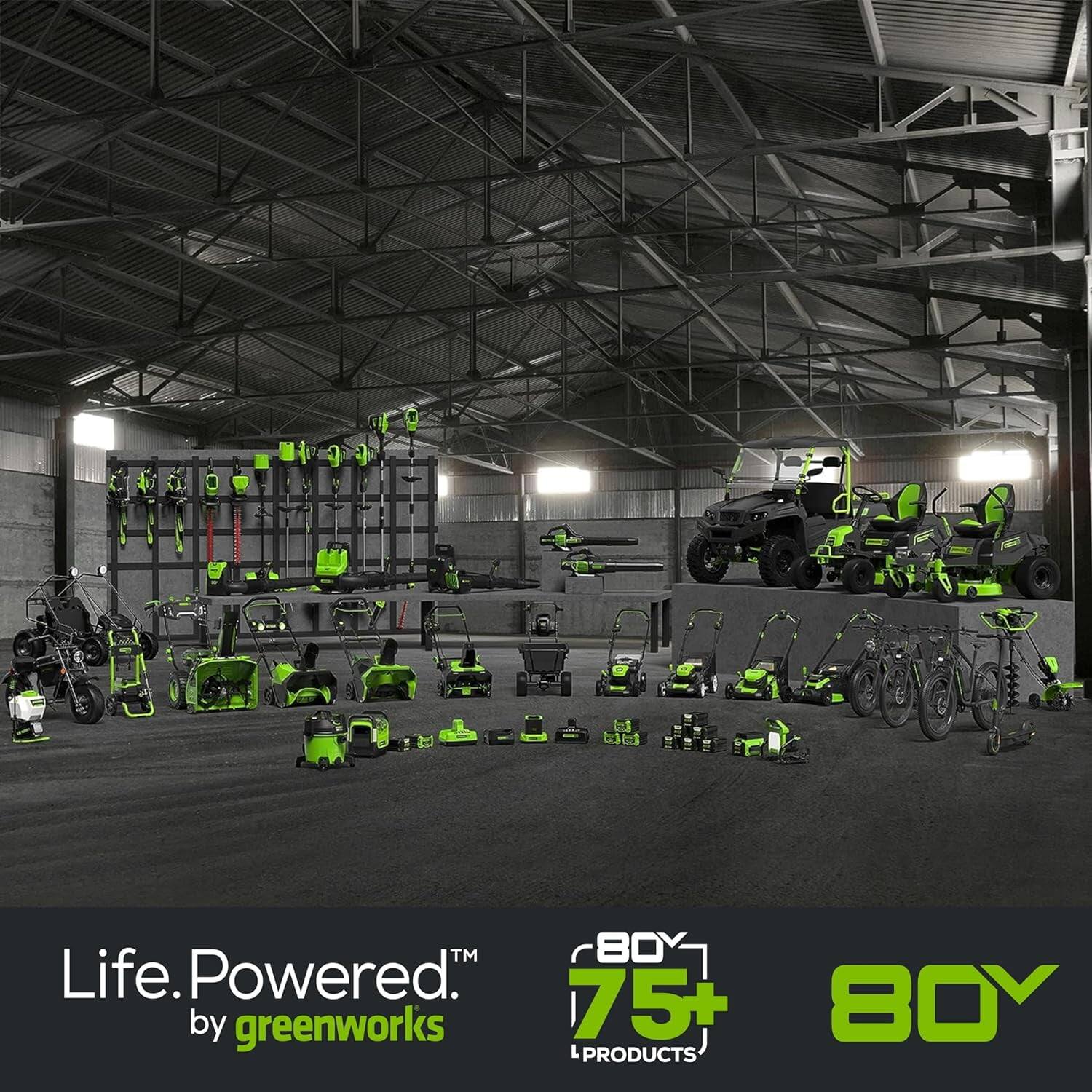 Life. Powered.™ by greenworks

80V 75+ PRODUCTS

80V