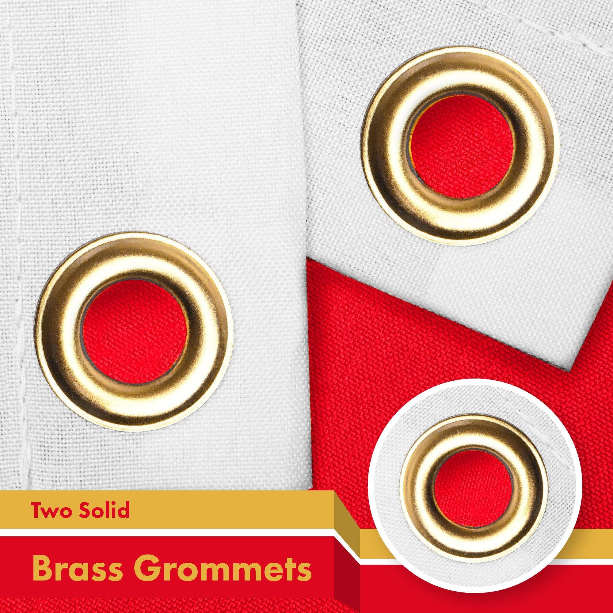 Two Solid Brass Grommets