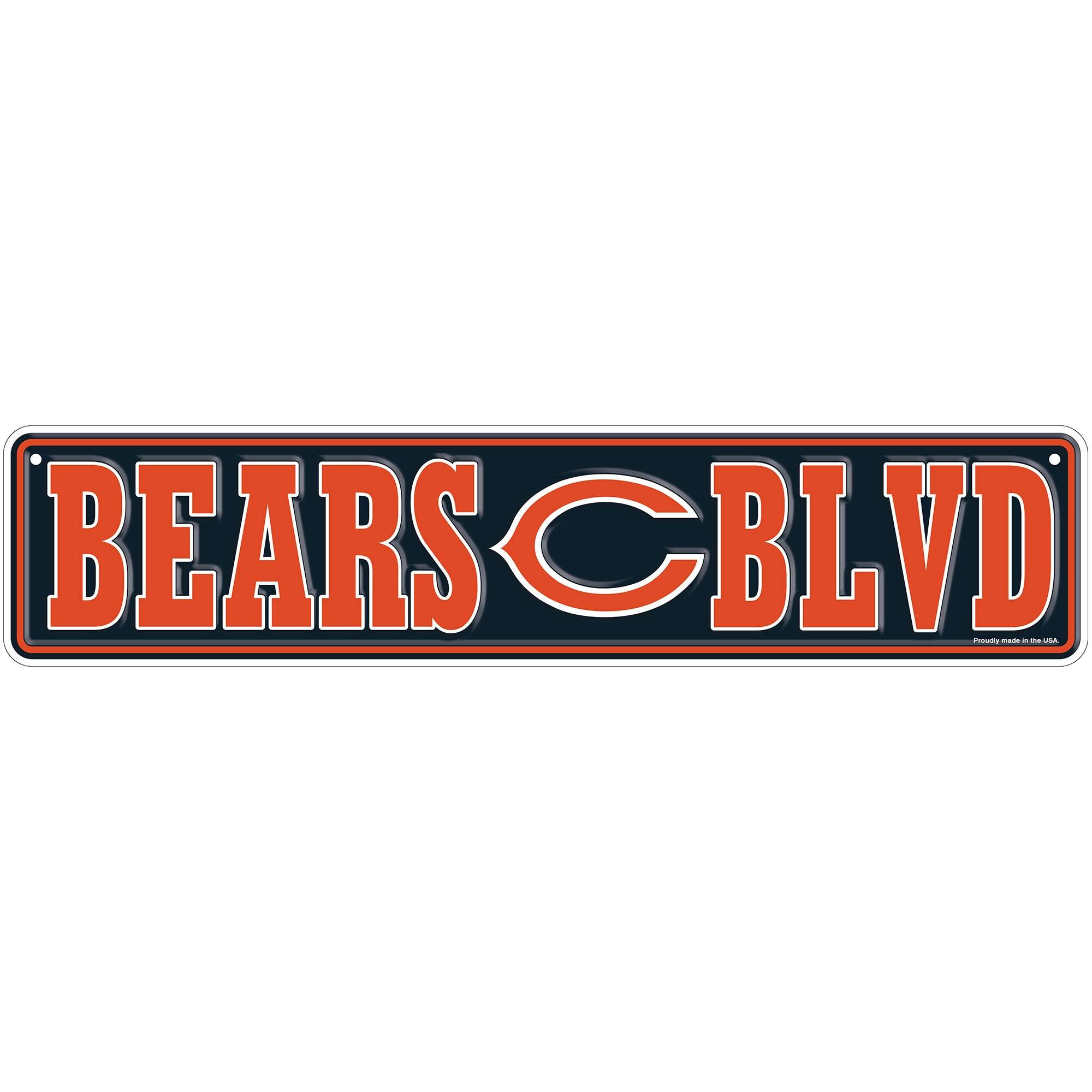 Chicago Bears 4" x 18" Team Boulevard Metal Sign