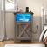 Alt View 1. Lent Glitter Wood - Set of 2 Farmhouse Nightstand with LED Lights & Charging Station for Bedroom, Rustic End Table with Barn Door & Storage - GRAY.