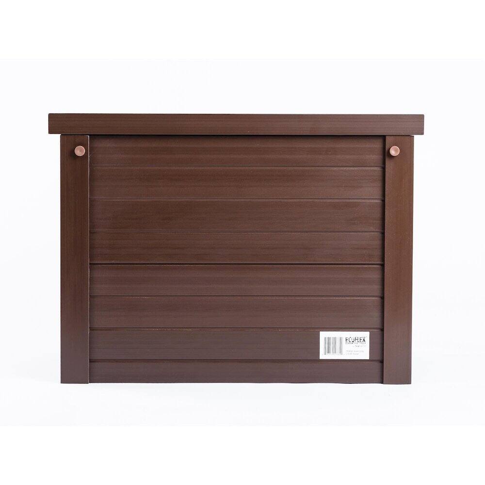 Back. New Age Pet - ECOFLEX Piedmont 2-Bowl Diner with Sliding Lid Storage Bin -Russet - Russet.