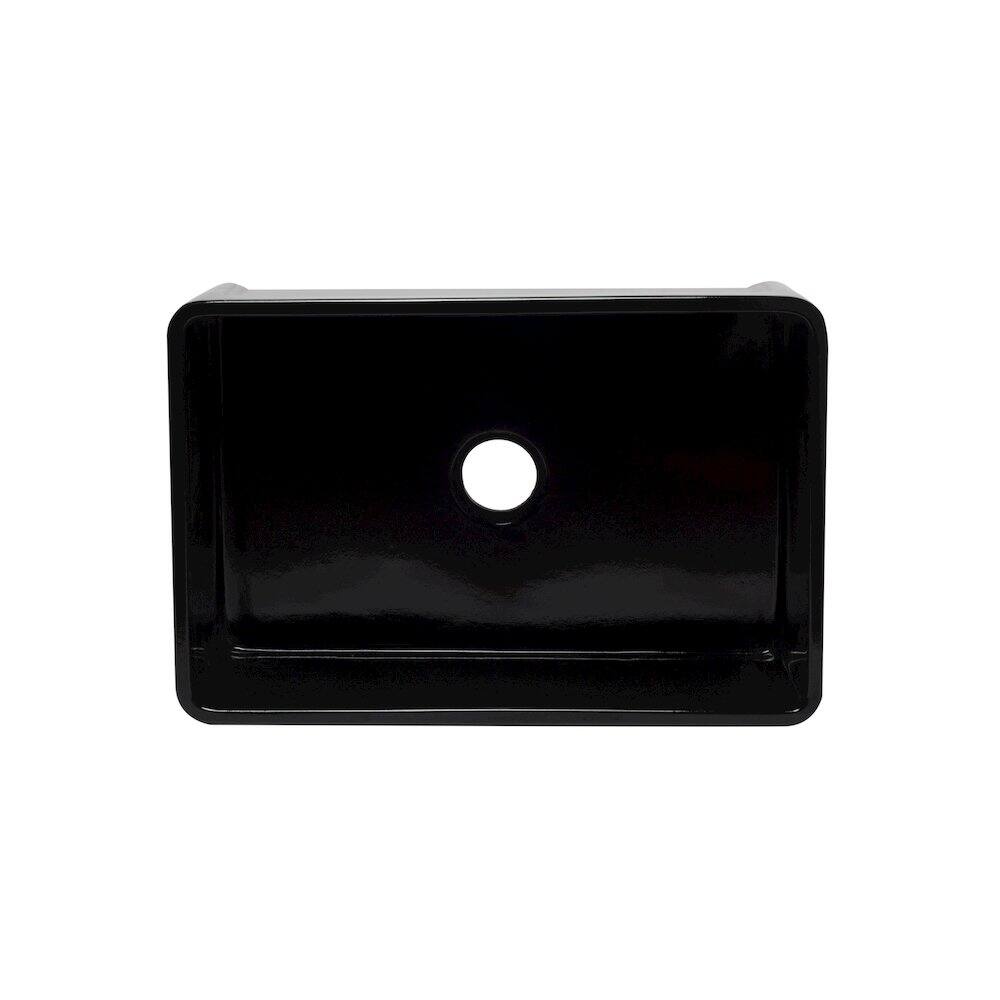 Alt View 3. Alfi - ALFI brand 30 inch Black Reversible Single Fireclay Farmhouse Kitchen Sink - Black.