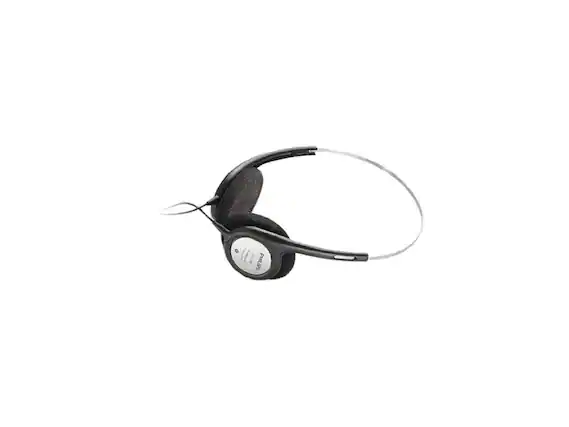 Front. Philips - PHILIPS LFH2236/00 Supra-aural Ultra Light Weight Headphones, black - Unknown.