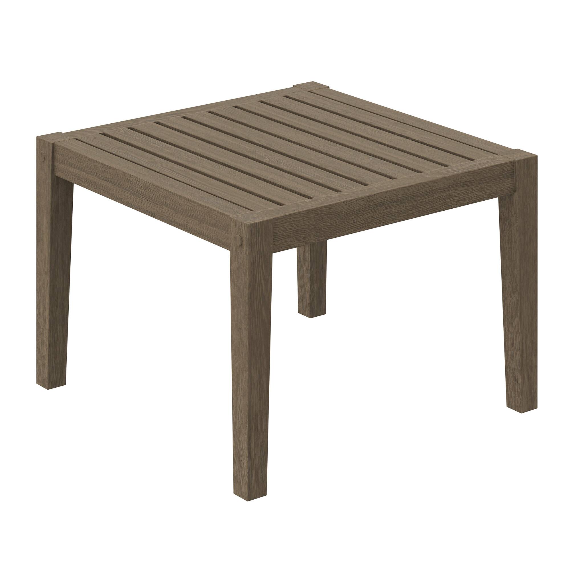 Alt View 2. Modway - Northlake Square Outdoor Patio Teak Side Table by Modway - Weathered Gray.