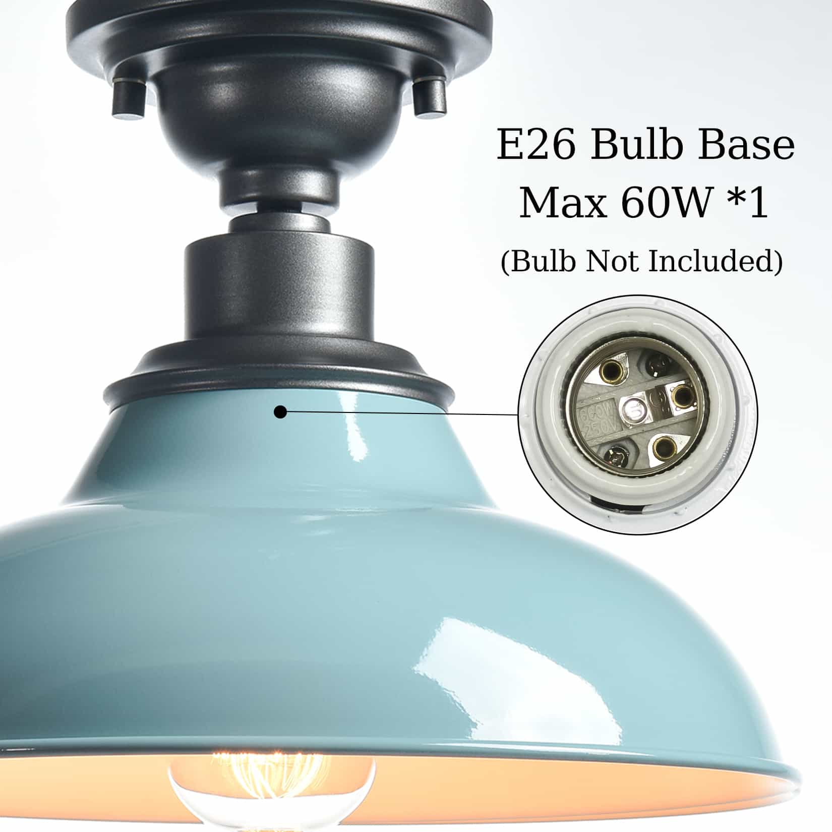E26 Bulb Base  
Max 60W *1  
(Bulb Not Included)