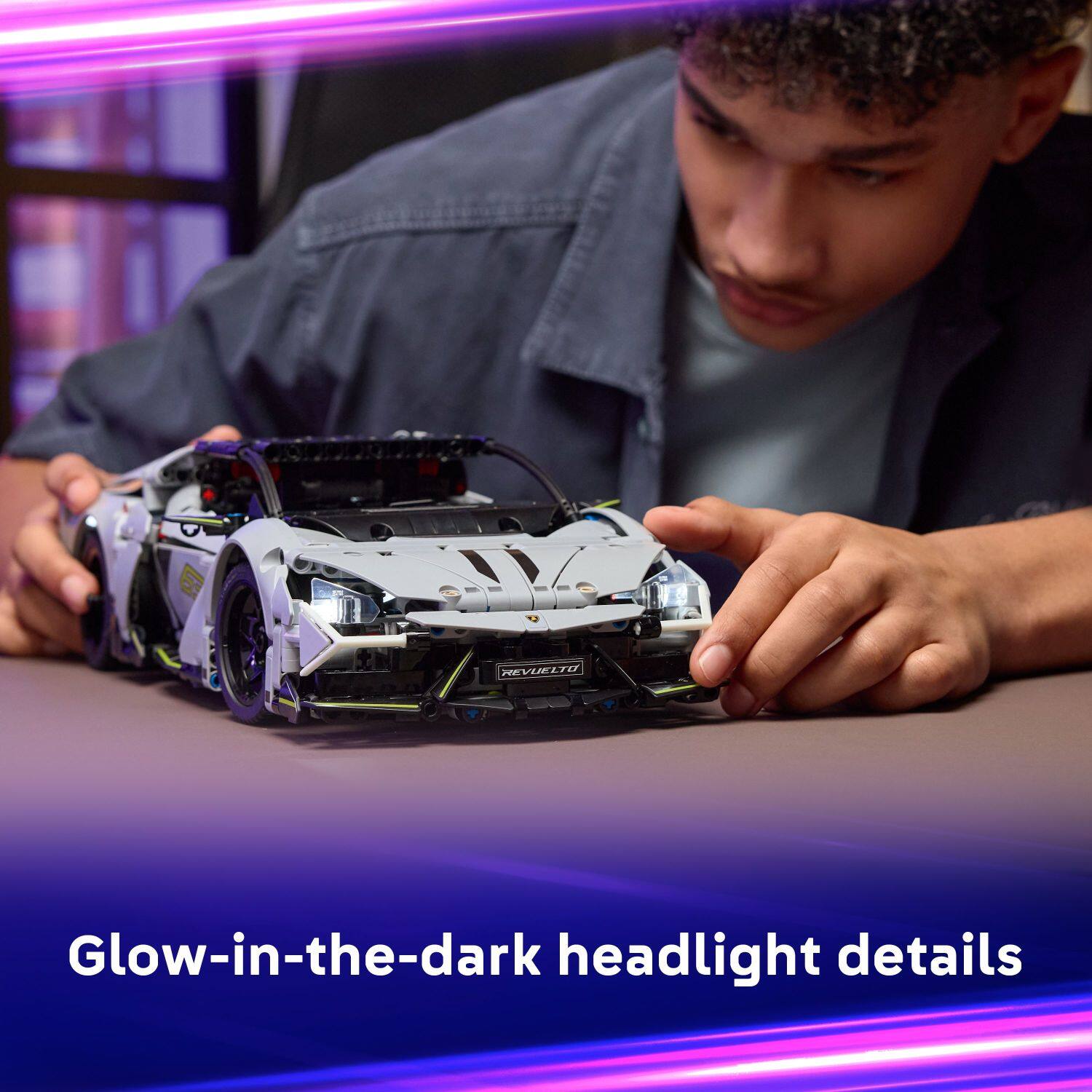 Glow-in-the-dark headlight details
